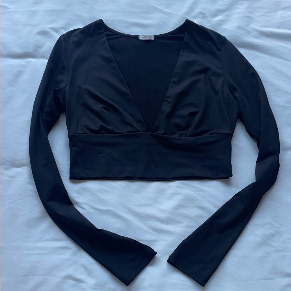 V-Neck Long Sleeve Top